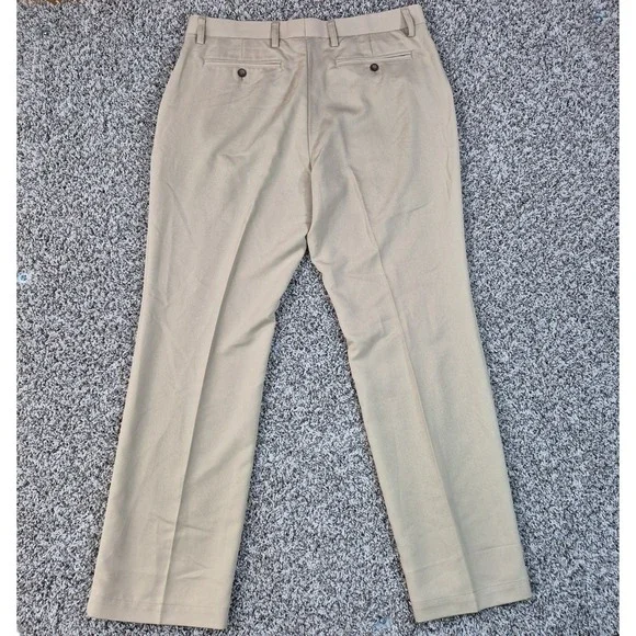 Cutter & Buck Double Pleat Microfiber Dress Pants, Slacks. Beige, 36X32. NWT!! - Picture 7 of 10
